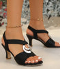 Sandales à Talon avec Boucles Métalliques pour Femme | Idéales pour les Sorties