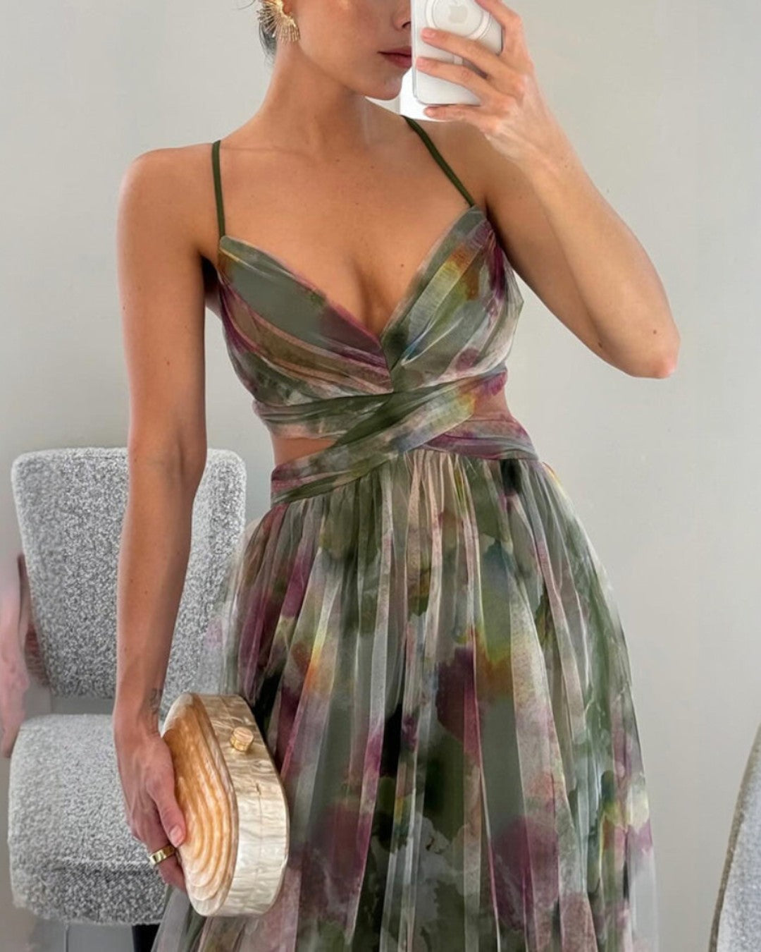 Robe longue à bretelles pour femmes