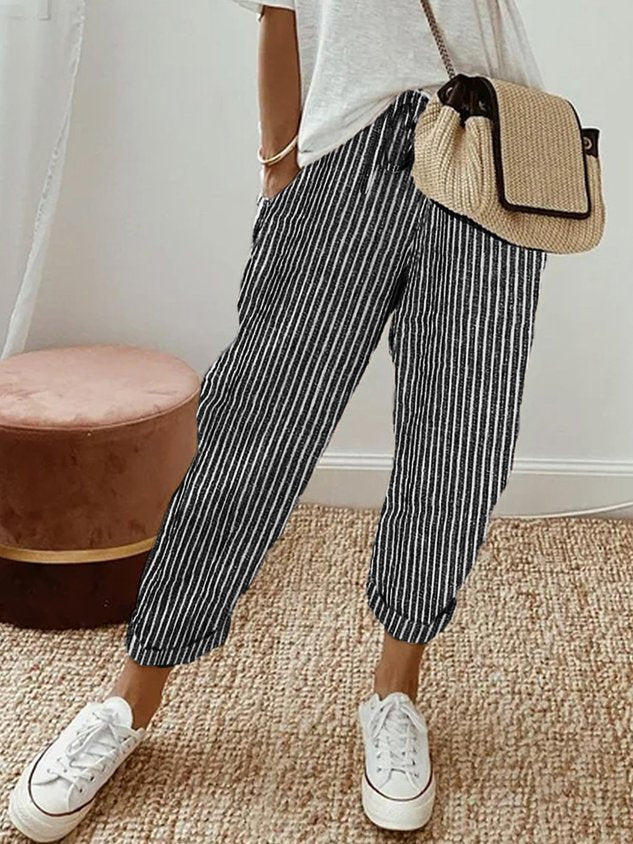Pantalon Décontracté en Lin pour Femme | Idéal pour le Quotidien