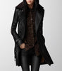 Manteau Motard Perfecto à Col Fourrure en Simili Cuir pour Femme