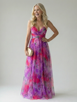 Robe Maxi Sans Manches à Imprimé pour Femme