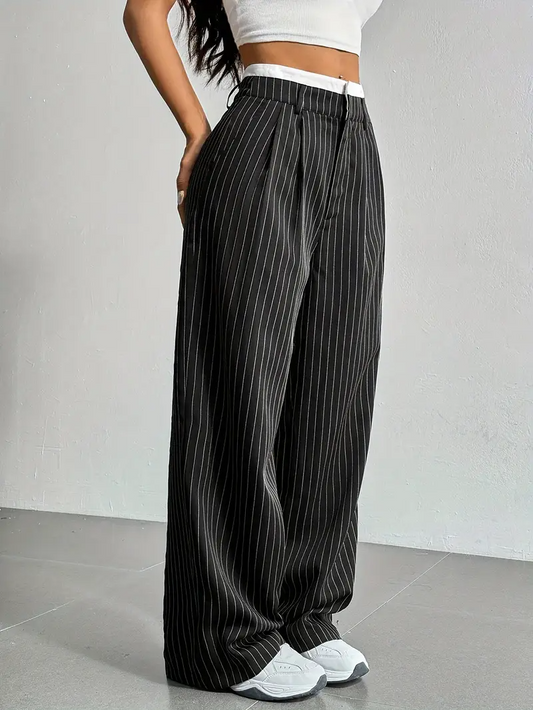 Pantalon Ample à Rayures pour Femmes