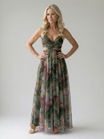 Robe Maxi Sans Manches à Imprimé pour Femme