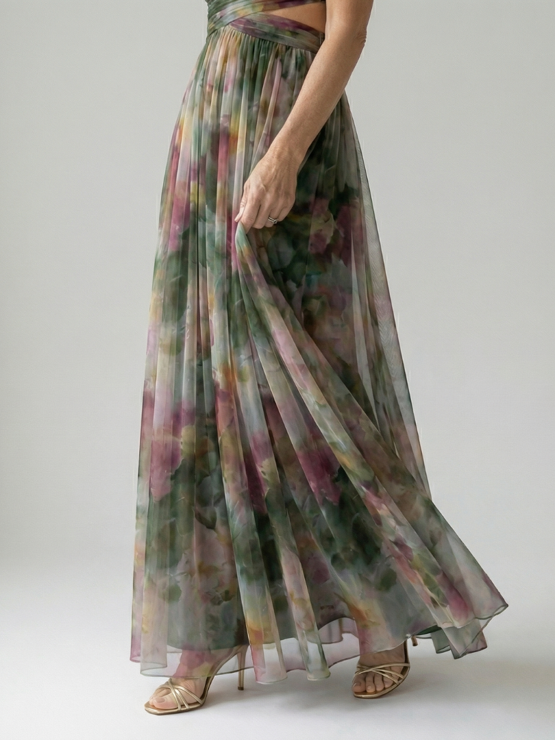 Robe Maxi Sans Manches à Imprimé pour Femme