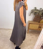Robe Longue Plissée sans Manches pour Femme | Idéale pour le Quotidien