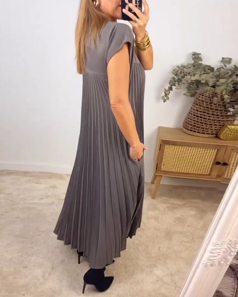 Robe Longue Plissée sans Manches pour Femme | Idéale pour le Quotidien