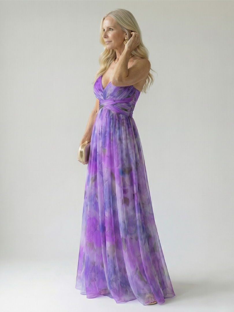 Robe Maxi Sans Manches à Imprimé pour Femme
