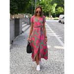 Robe Longue à Imprimé Floral Coupe Évasée pour Femme | Idéale pour l'Été