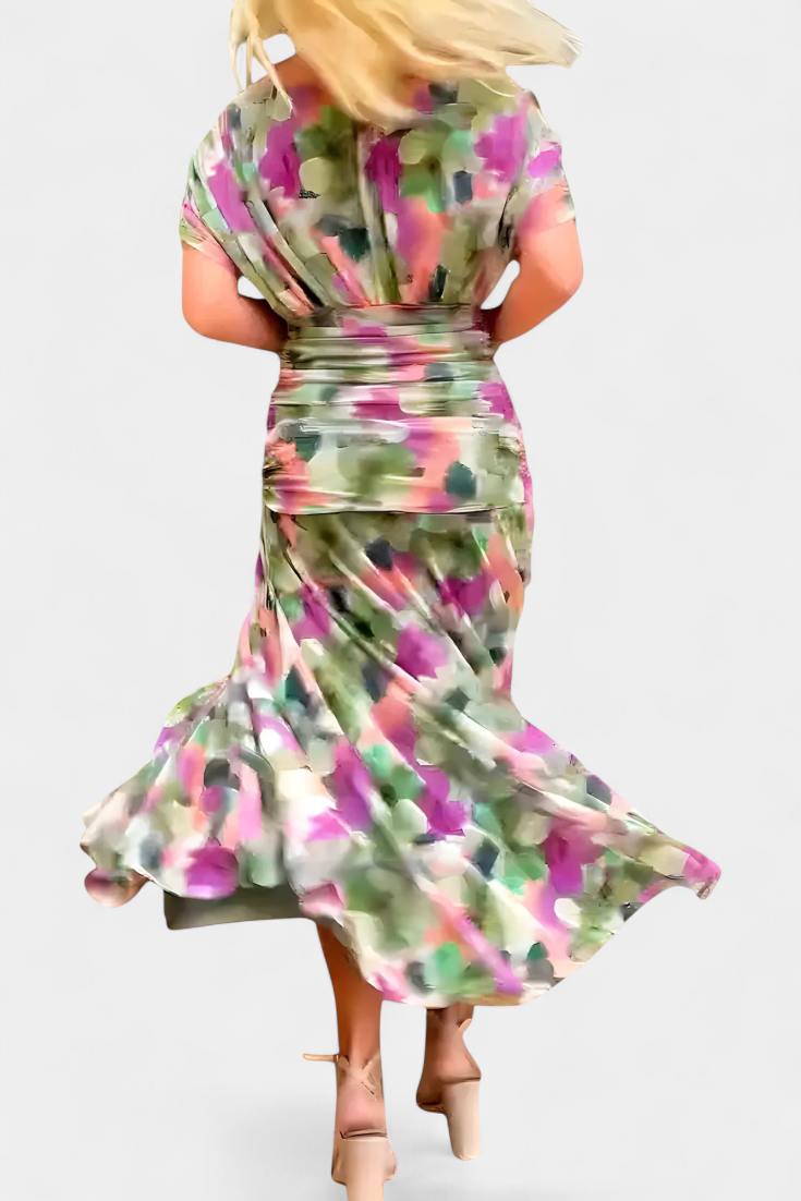 Robe Longue à Imprimé Floral pour Femme