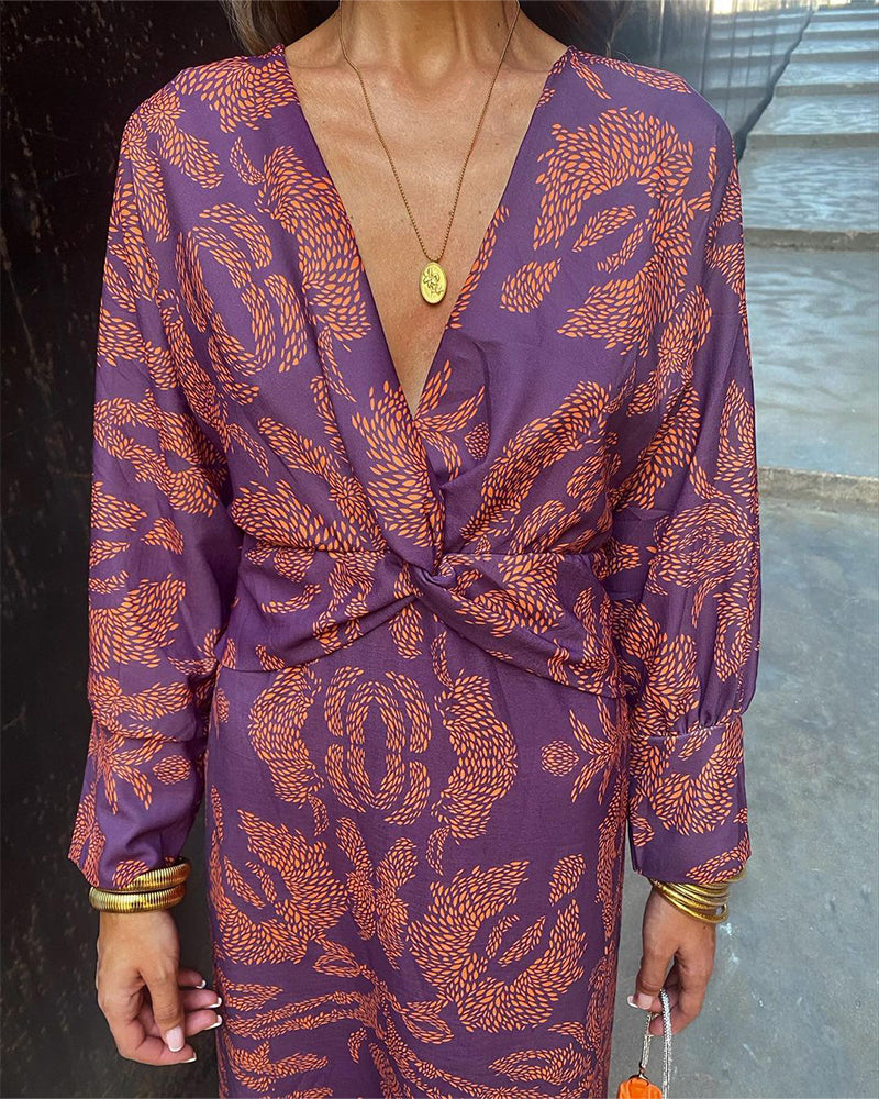 Robe Longue Drapée à Nœud pour Femme | Idéale pour les Sorties