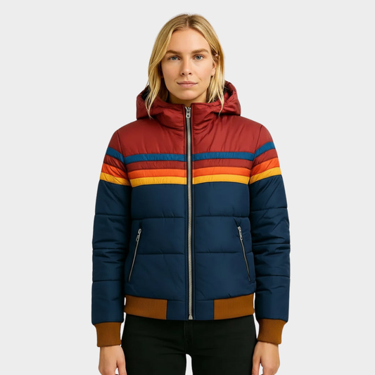 Doudoune avec motif coloré pour femmes