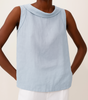 Top sans manches en coton pour femmes