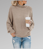 Pull Oversize en Maille à Col Montant pour Femme