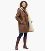 Manteau Long à Capuche et Doublure Synthétique pour Femmes