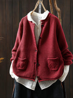 Pull à col rond et manches longues pour Femme