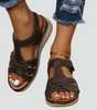 Sandales Orthopédiques en Cuir à Scratch pour Femme | Idéales pour le Quotidien