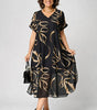 Robe Midi Élégante avec Imprimé pour Femmes