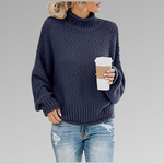 Pull Oversize en Maille à Col Montant pour Femme