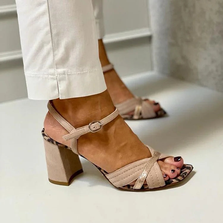 Sandales à Talon Croisé pour Femmes