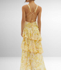 Robe Maxi en Chiffon à Volants pour Femmes