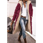 Doudoune Longue à Capuche et Doublure Sherpa pour Femme