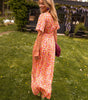 Robe Longue à Imprimé Fleuri et Taille Marquée pour Femme | Idéale pour l'Été