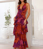 Robe Maxi en Chiffon à Volants pour Femmes