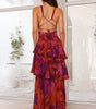 Robe Maxi en Chiffon à Volants pour Femmes