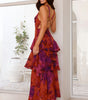 Robe Maxi en Chiffon à Volants pour Femmes