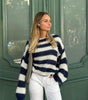 Cardigan Long à Rayures pour Femmes