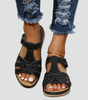 Sandales Orthopédiques en Cuir à Scratch pour Femme | Idéales pour le Quotidien