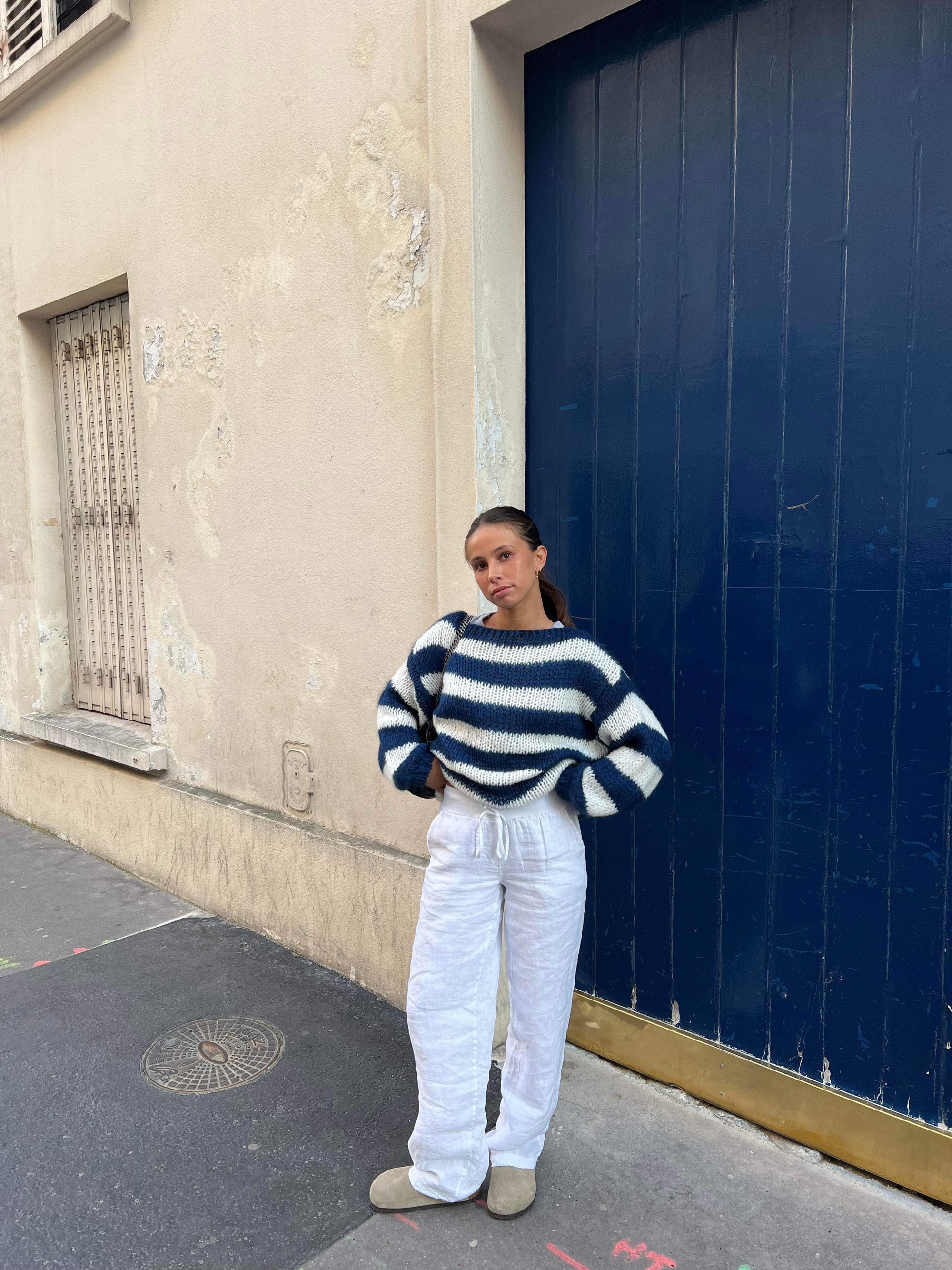 Cardigan Long à Rayures pour Femmes