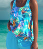 Tankini Effet Ventre Plat et Short pour Femme
