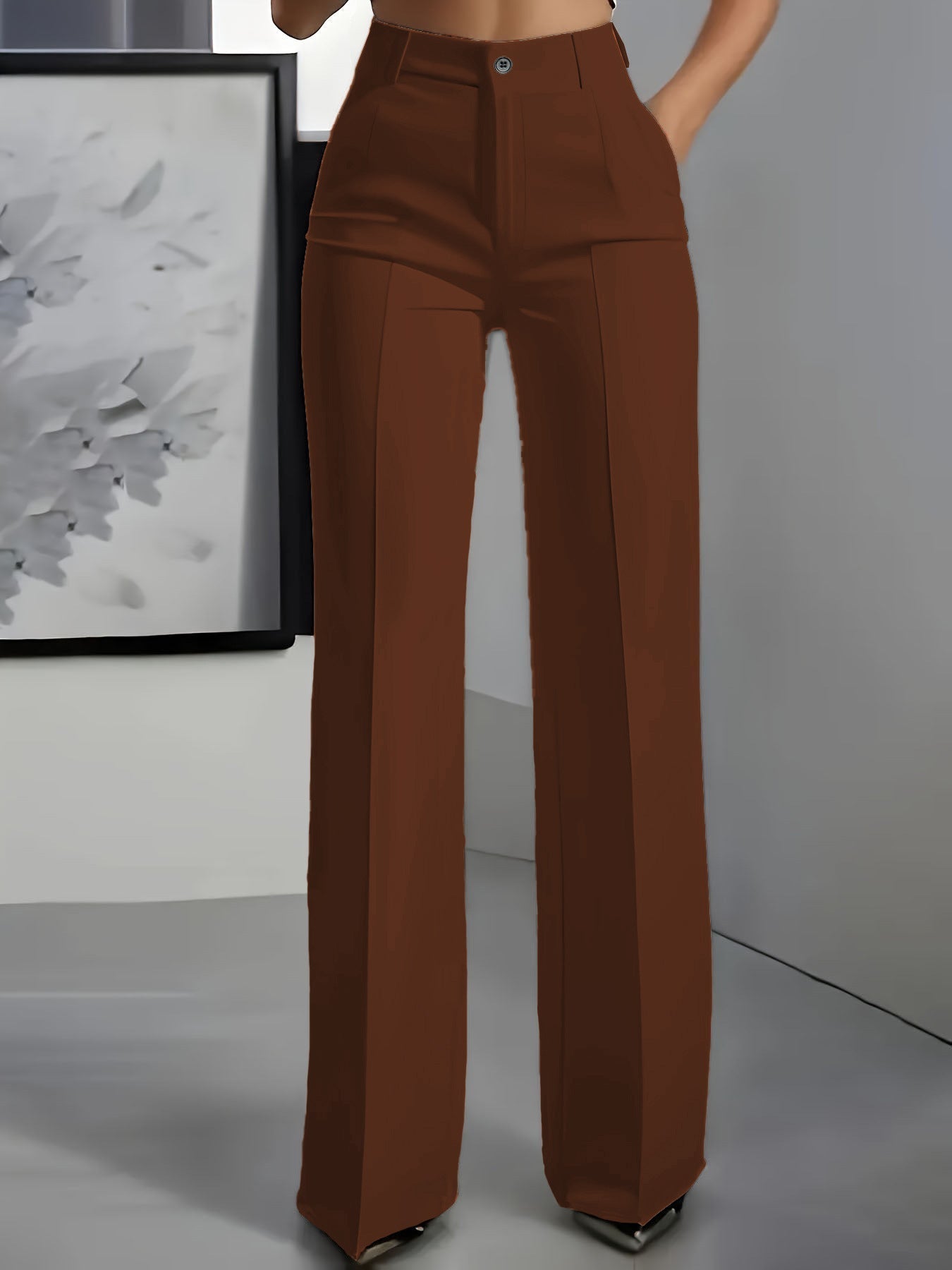Pantalon Large Taille Haute pour Femme