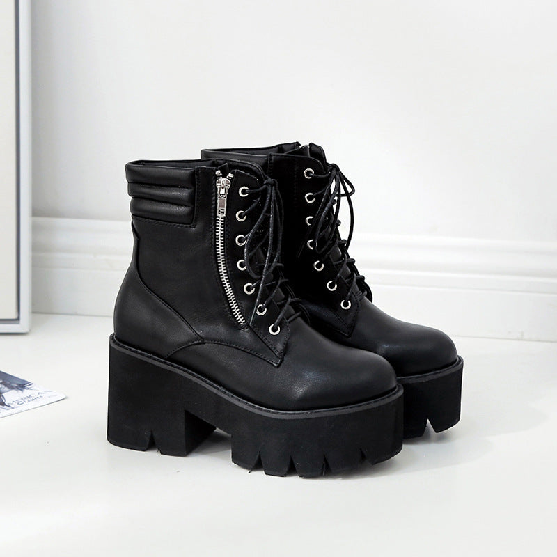 Bottes Courtes à Talons Bloc pour Femmes