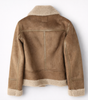 Veste Aviateur en Daim Coupe Ample avec Ceinture pour Femme