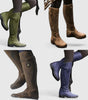 Bottes Cavalières Hautes en Simili Cuir pour Femme