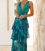 Robe Maxi en Chiffon à Volants pour Femmes