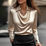 Blouse satinée pour femmes