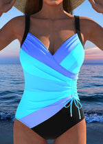Maillot de Bain Imprimé Décolleté Croisé pour Femme