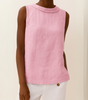 Top sans manches en coton pour femmes