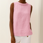 Top sans manches en coton pour femmes