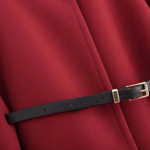 Cape Manteau Ceinturé à Manches Chauve-Souris pour Femmes