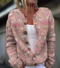 Cardigan en laine et coton à imprimé pour femmes