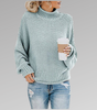 Pull Oversize en Maille à Col Montant pour Femme