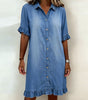 Robe en Denim avec Boutons pour Femme | Idéale pour le Quotidien