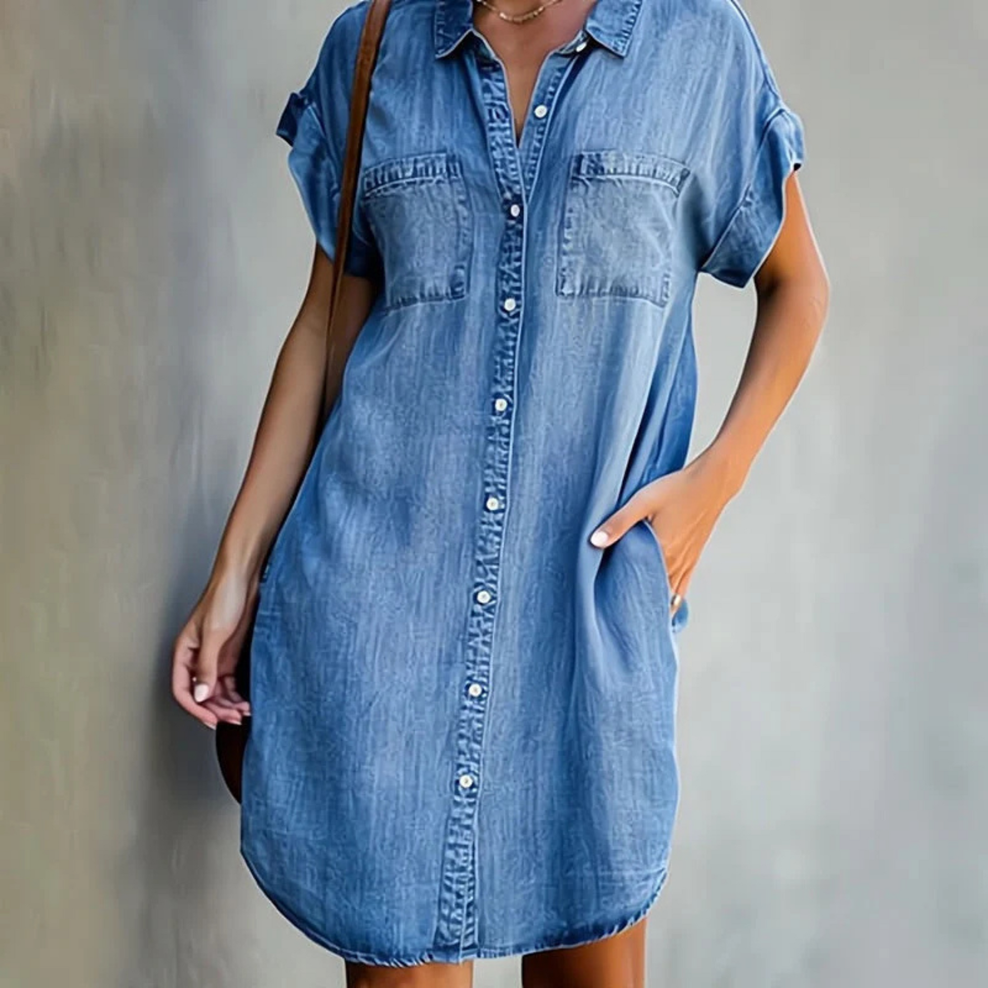 Robe mi-longue en coton pour Femmes