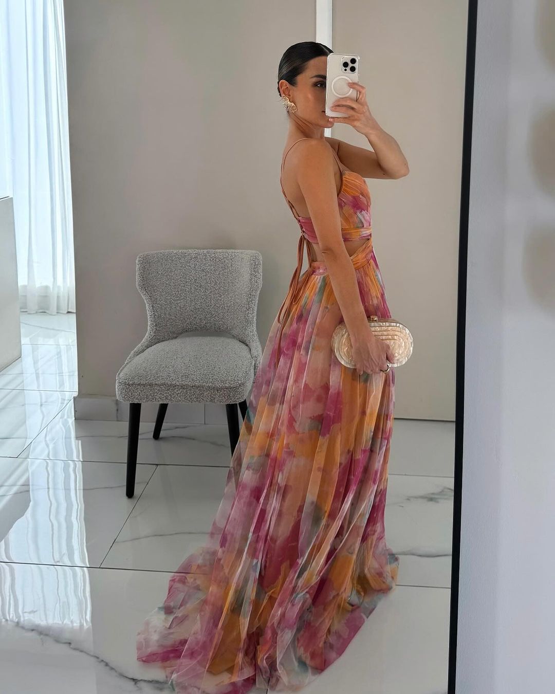 Robe longue à bretelles pour femmes