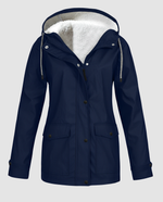Parka Oversize à Capuche et Fausse Fourrure pour Femme