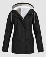 Parka Oversize à Capuche et Fausse Fourrure pour Femme